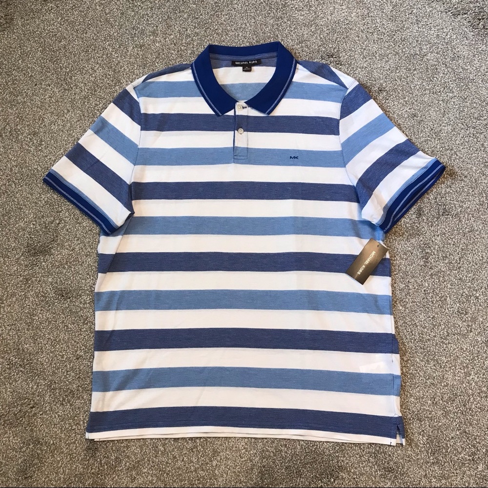 NWT Michael Kors Striped Polo Size XL